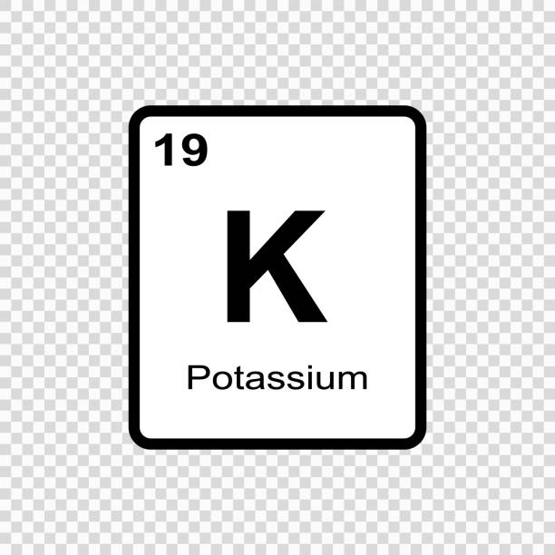 chemical element Potassium Chemical element of periodic table. potassium stock illustrations