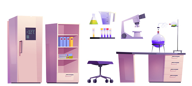 Chemical lab furniture set for science research