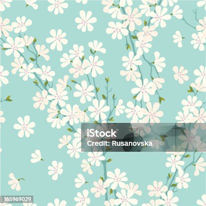 istock Cherry Blossom Pattern 165969029