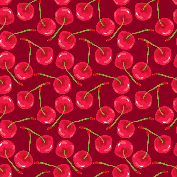 Cherry Pattern vector art illustration