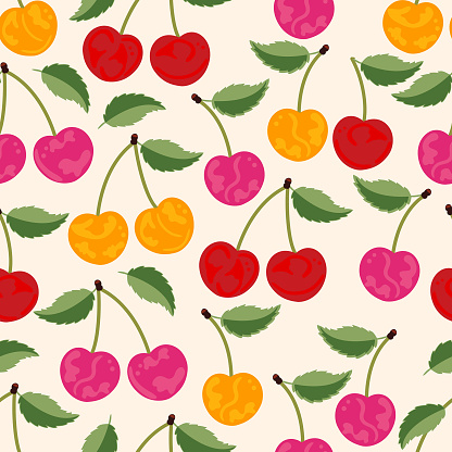 Cherry seamless pattern .