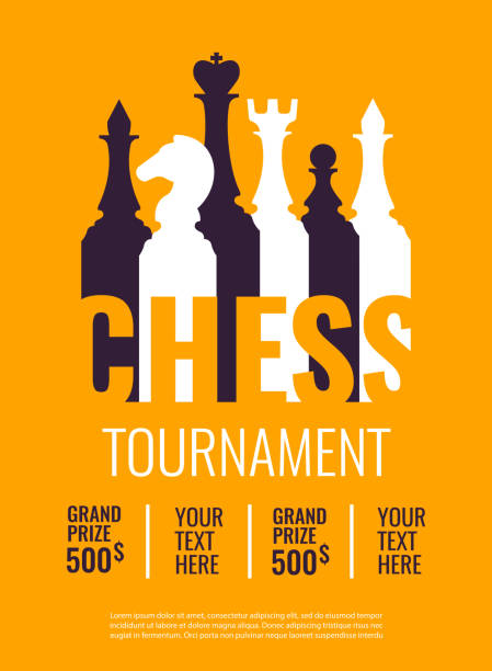 Chess tournament Vector illustration about chess tournament, match, game. Use as advertising, invitation, banner, poster chess stock illustrations