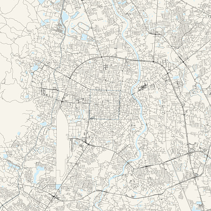 Chiang Mai, Thailand Vector Map