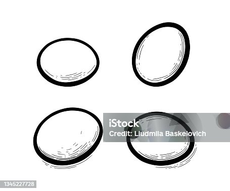 istock Chicken eggs isolated in white background. Eggs for breakfast or other cooking needs. Vector illustration 1345227728