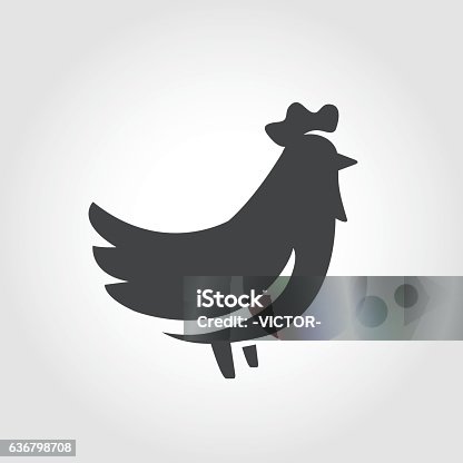 istock Chicken Icon - Iconic Series 636798708