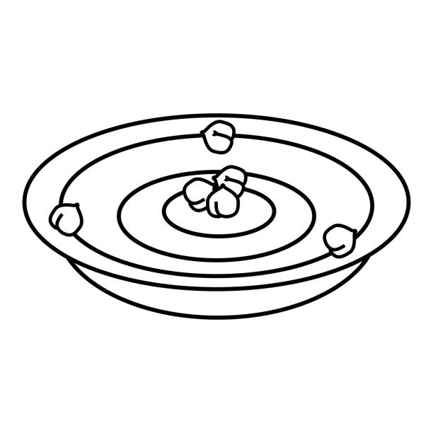 kichererbsen-hummus-symbol - hummus stock-grafiken, -clipart, -cartoons und -symbole