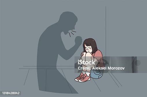 istock Child abuse and fear concept 1318428042