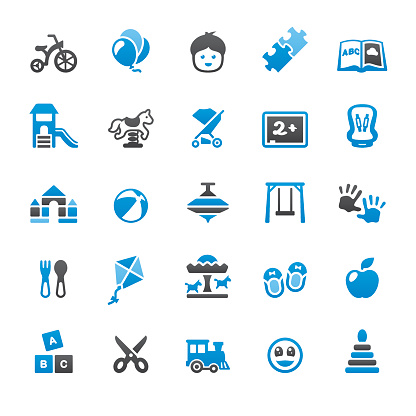 Child and Childhood related vector icons