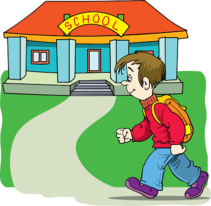 Child going to school.