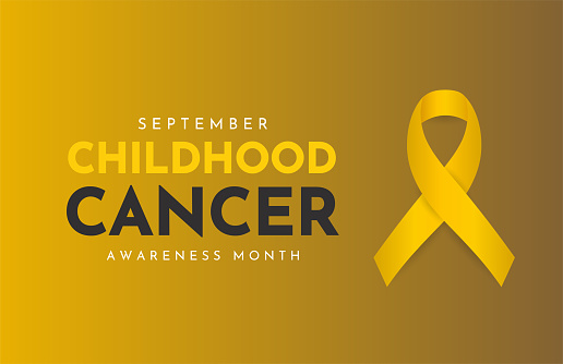 Childhood Cancer Awareness Month card, September. Vector illustration. EPS10