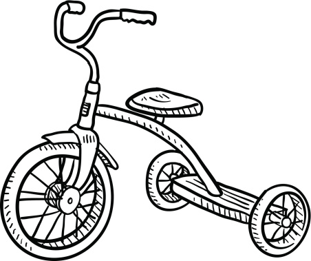 Children's tricycle sketch