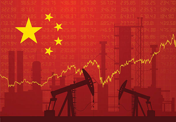 China oil background Illustration contains a transparency blends/gradients. Additional .aiCS6 file included. EPS 10 oil market  stock illustrations