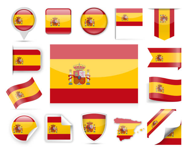 スペイン国旗 イラスト素材 Istock