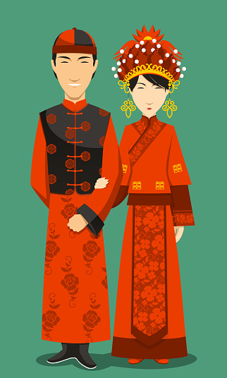 Chinese Bride and Groom Wedding Celebration