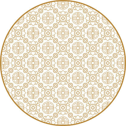 Chinese decoration elements. Frame, border or tiles with patterns.