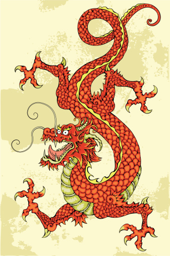 Illustration of a chines dragon. vector