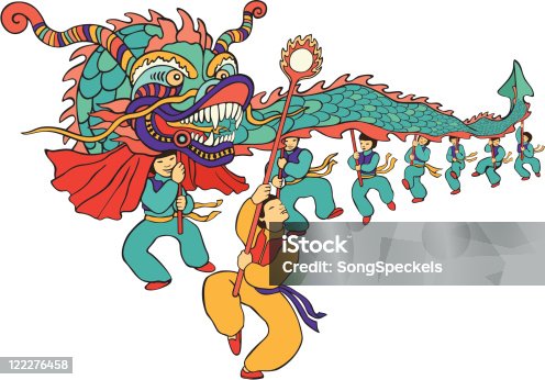 istock Chinese New Year Dragon Dancers 122276458