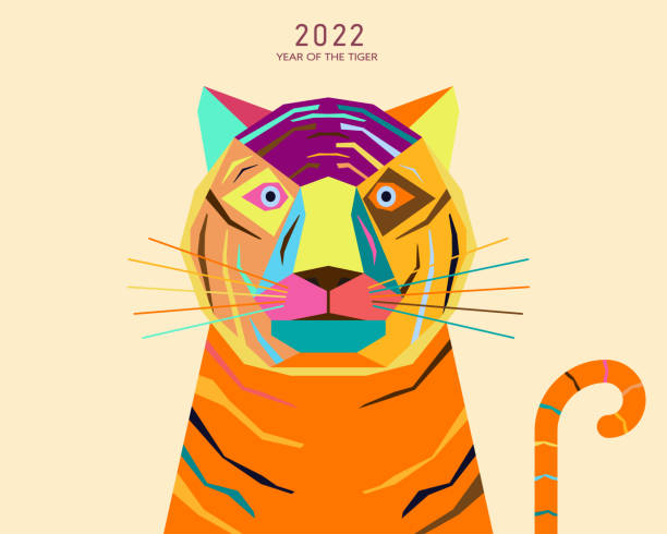 ilustraciones, imágenes clip art, dibujos animados e iconos de stock de zodiaco-tigre chino, año del diseño de imagen de dibujos animados del tigre, diseño de imagen de tigre de dibujos animados - lunar new year