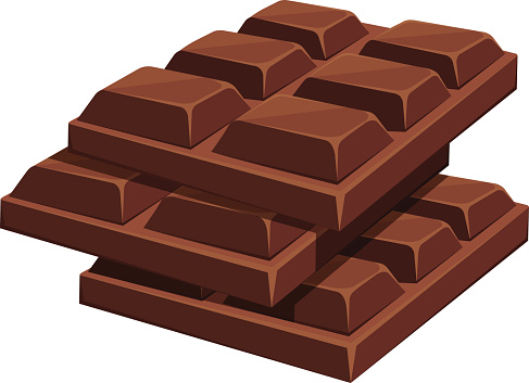 Chocolate bar. Vector cartoon illustration