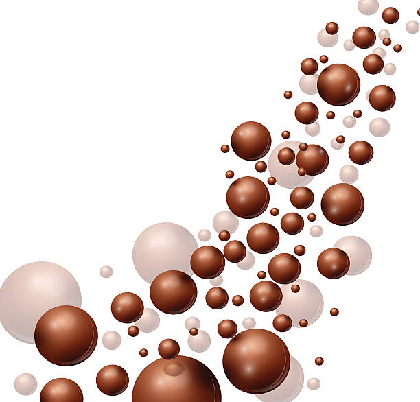 chocolate bubbles background vector art illustration