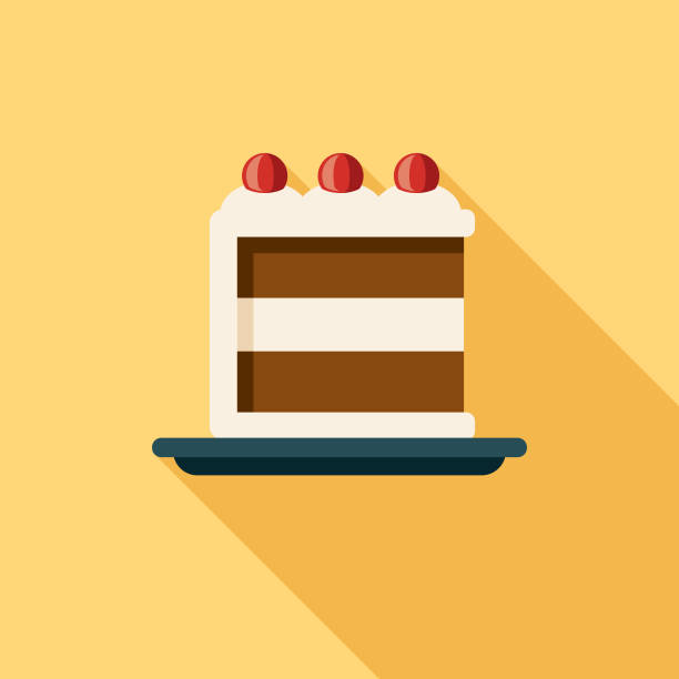 ilustrações de stock, clip art, desenhos animados e ícones de chocolate cake icon - bolos de chocolate