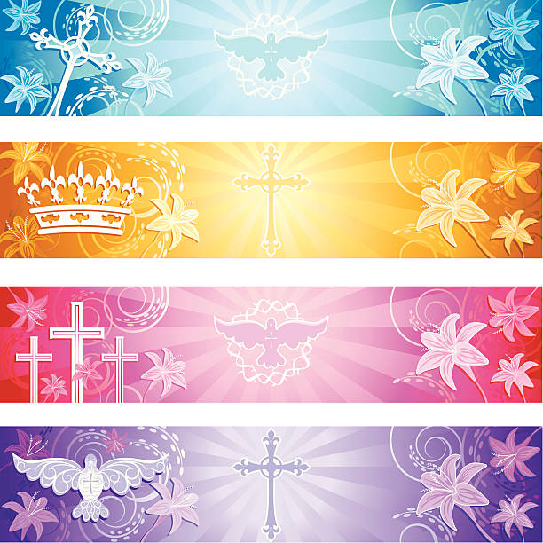 Christian Banners  good friday stock illustrations