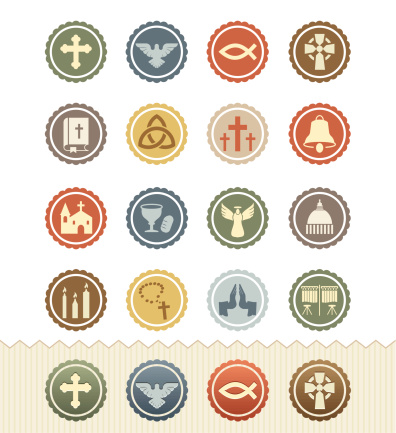 Christianity Icons : Vintage Badge Series