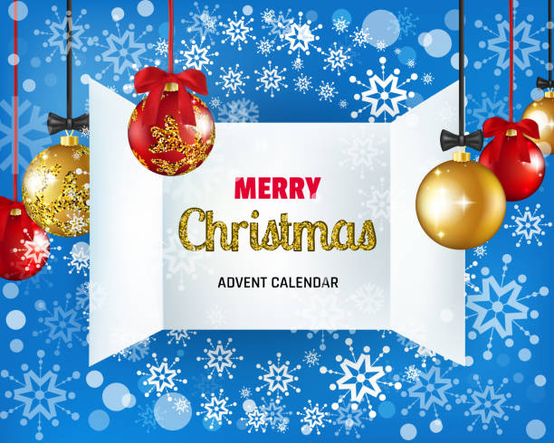 weihnachten adventskalender fenster, weihnachten öffnen kalender türen - adventskalender tür stock-grafiken, -clipart, -cartoons und -symbole