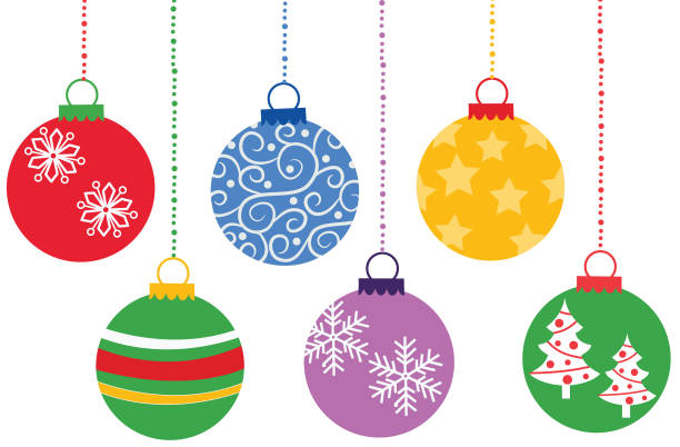 illustrazioni stock, clip art, cartoni animati e icone di tendenza di sfondo natalizio . - christmas ball