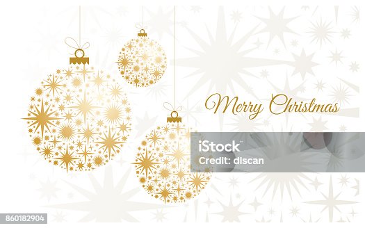 istock Christmas Background with gold balls. 860182904