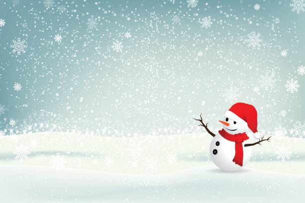 illustrations, cliparts, dessins animés et icônes de fond de noel avec le bonhomme de neige. illustrateur vecteur eps 10. - bonhomme de neige
