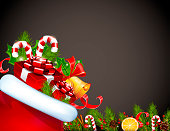 Santa Claus Sack Full of Gift Boxes