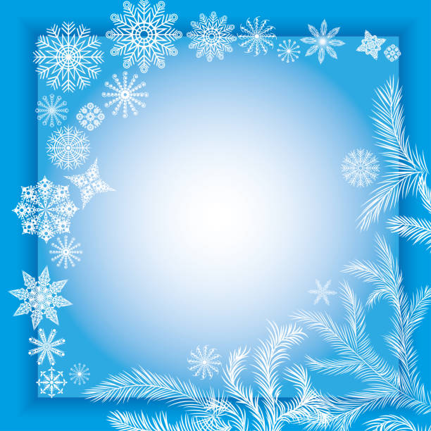 Best Snowflake Page Border Backgrounds Illustrations