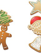5 holiday cookies make a border 