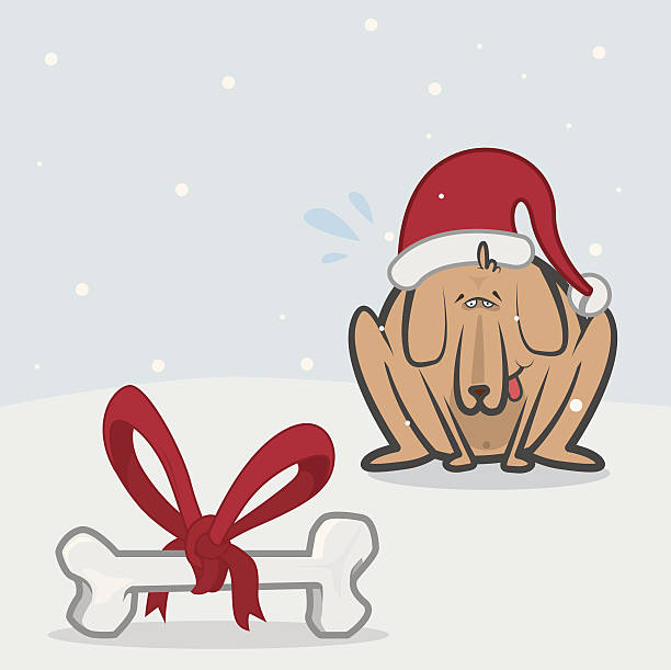 ilustraciones, imágenes clip art, dibujos animados e iconos de stock de perro de navidad - candy canes