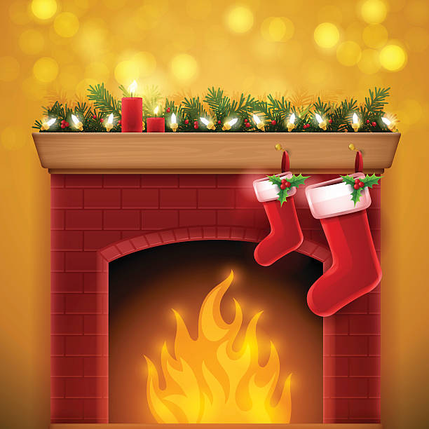 Royalty Free Fireplace Clip Art, Vector Images ...