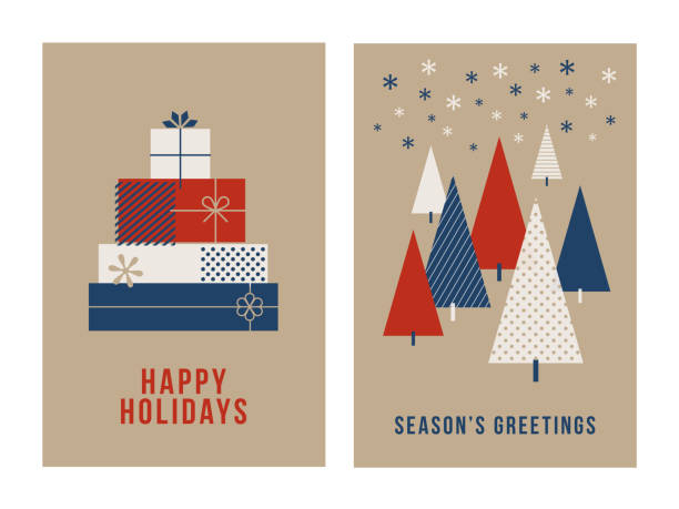 Christmas Greeting Cards Collection. Christmas Greeting Cards Collection - Illustration christmas present illustrations stock illustrations
