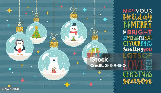 istock Christmas greeting vector illustration 875246908