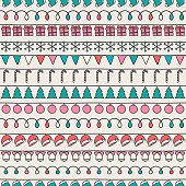 2016 Christmas season hand drawn vector seamless pattern. Sketch scribble winter design graphic element. New Year tiling texture for design. Illustration. Doodle style. Scrapbook decorations.