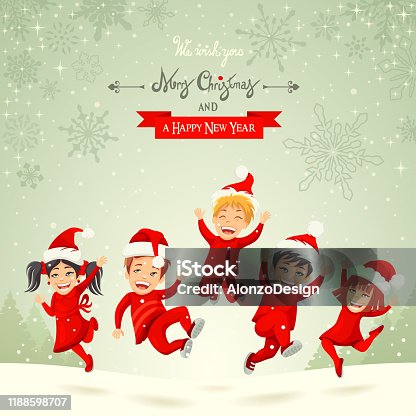 istock Christmas Happy Kids 1188598707