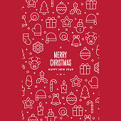 Vector illustration of christmas icon background.