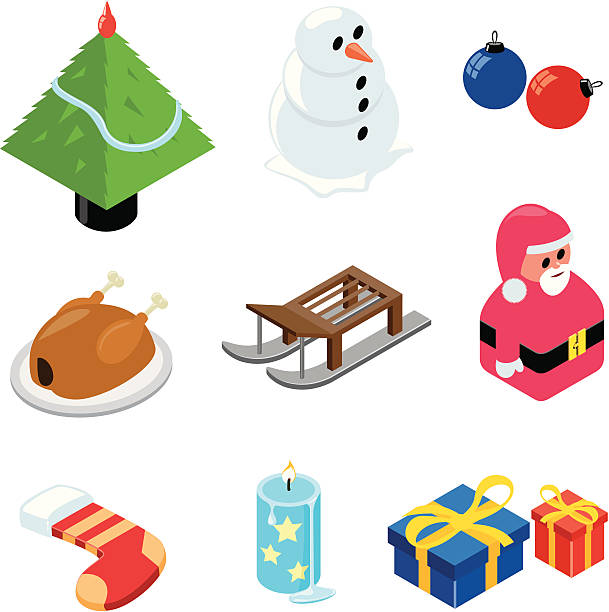 Christmas icons | ISO collection vector art illustration