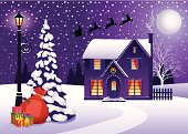 Vector illustration on the theme the Christmas holiday