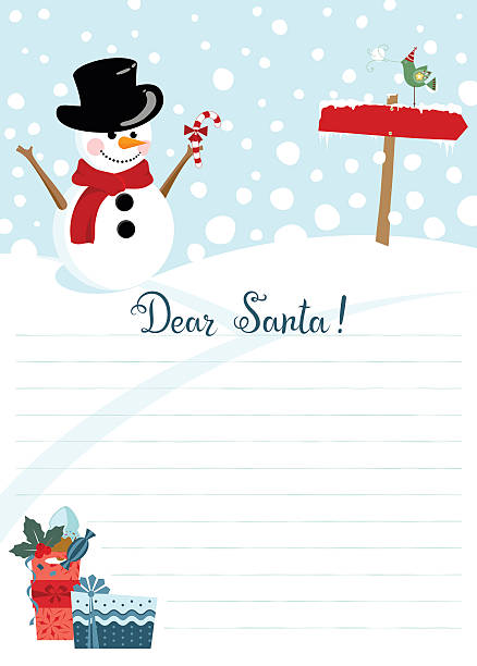 ilustrações de stock, clip art, desenhos animados e ícones de carta ao pai natal - a letter to santa claus, christmas gifts