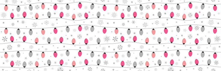 Christmas lights bulbs. seamless pattern. Vector illustration stock