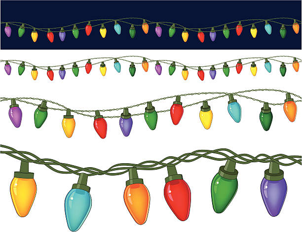 Christmas Lights String Illustrations, RoyaltyFree Vector