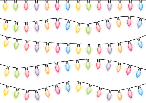 Download Best Christmas Lights String Illustrations, Royalty-Free ...