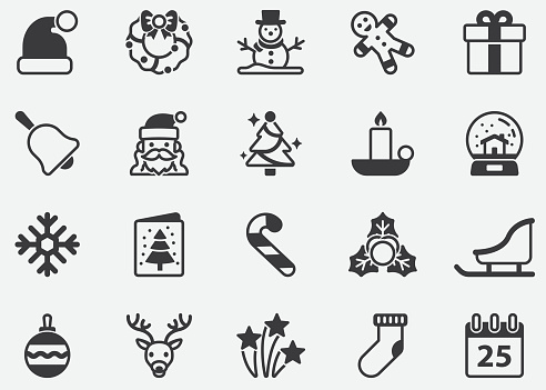 Christmas ,New Year,Santa Claus, Christmas, Gift, Reindeer, Christmas Tree Pixel Perfect Icons
