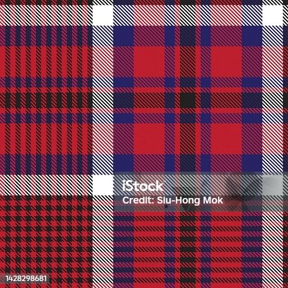 istock Christmas Ombre Plaid textured Seamless Pattern 1428298681