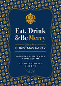 istock Christmas party invitation with Snowflake Pattern 1043600956